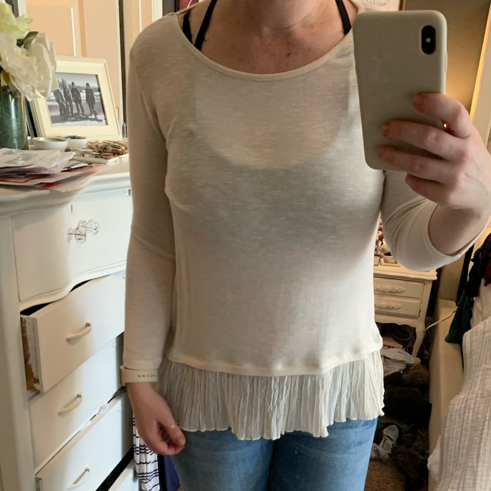 Ruffle detail shirt
